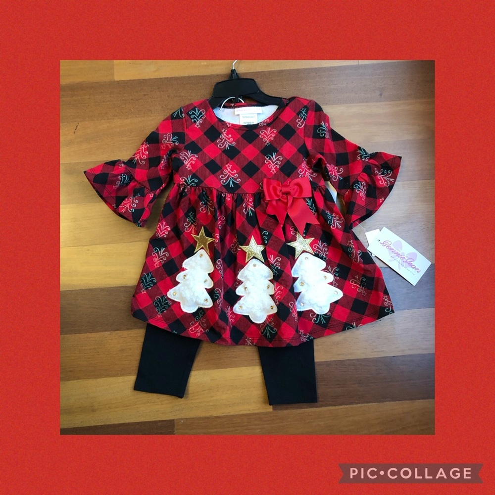 NWT Bonnie Jean Holiday outfit